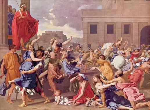 L'enlevement des sabines tableau de poussin